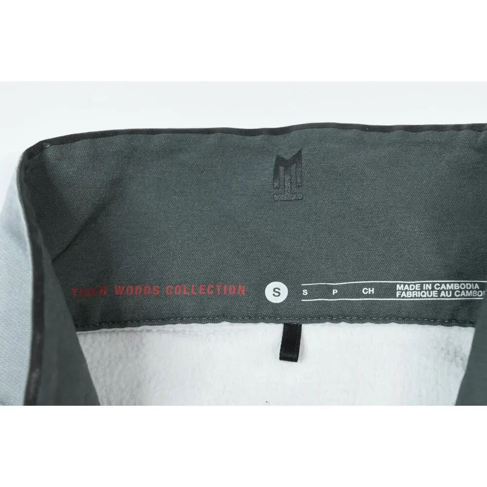 Nike Tiger Woods Snap Pullover Sweater Mens Small Gray Long Sleeve Fleece Golf